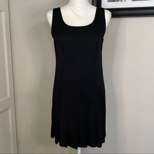 Harlow Black Solid Drop Waist Shift Dress